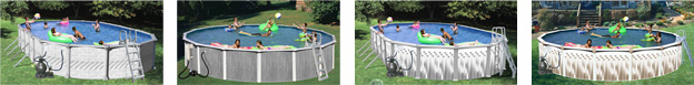 We offer superior above ground pools that fit into your budget